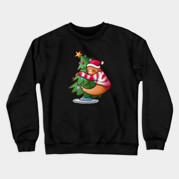 Christmas Sloth Crewneck Sweatshirt by candice-allen-art